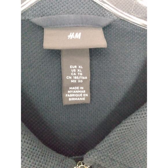 H&M Men's Waffle Knit Full-Zip Gray Jacket Size XL - Picture 3 of 7